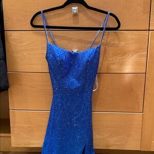 Sherri Hill Dazzling Blue Mini Dress